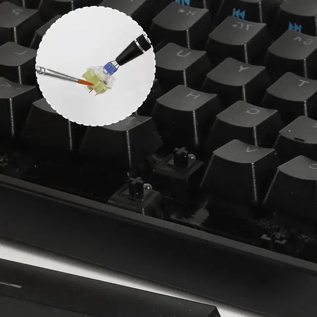 Alt view image 6 of 7 - Keyboard Lube Kit, 4pcs Mechanical Keyboard Switch Puller Set Keycap Remover Kit with Keycap Puller, Switch Clamp, Stem Holder, Lube Pen, Easy to Pull (Black)