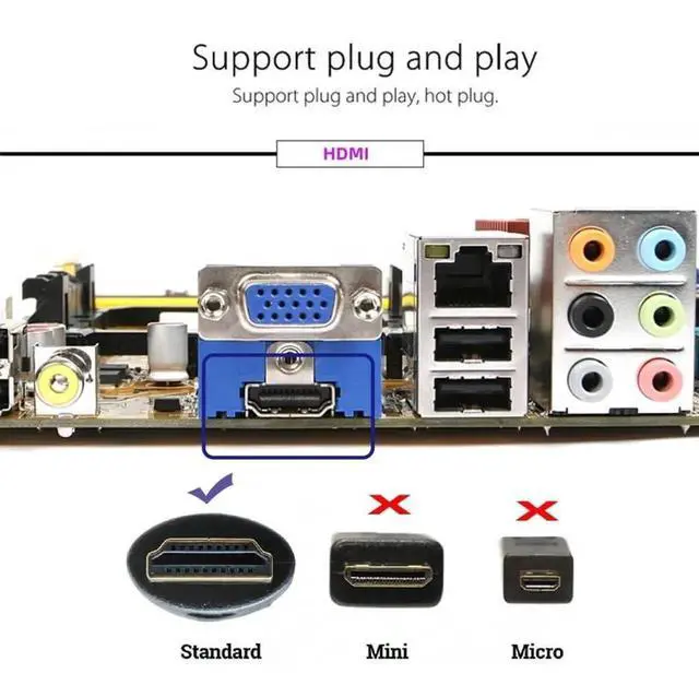 Alt view image 5 of 7 - Adapter Virtual Display Adapter 4K HDMI 1.4 DDC EDID Dummy Plug Headless Ghost Display Emulator HDTV Gold Color 4K@60Hz