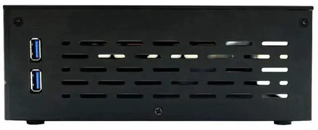 Alt view image 7 of 7 - JAENFONG A01 Aluminum Mini-ITX HTPC Desktop Computer Chassis Black Tempered Glass HTPC Mini ITX DIY PC Cases