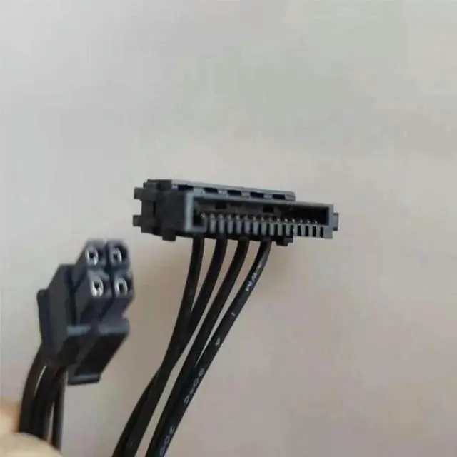 Alt view image 2 of 3 - JAENFONG For 510Pro-14IMB Workstation Power Supply Cable 5C10U58171 Small 4-pin To SATA Power Cord