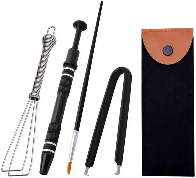 Main image of Mechanical Keyboard Switch Puller Set, Keycap Remover Kit Keyboard Cleaner Tool Including Keycap Puller, Switch Clamp, Stem Holder, Lube Pen-Easy to Pull (Black)