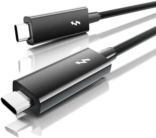 Main image of Thunderbolt 3 Cable 2.3ft/0.7m, 5K/4K@60Hz, 40Gbps Data Transfer, 100W Charging, Short USB-C to USB C Cable, Ideal for Type-C MacBooks, Docking, Dell, iPad Air 4, Pro 2025