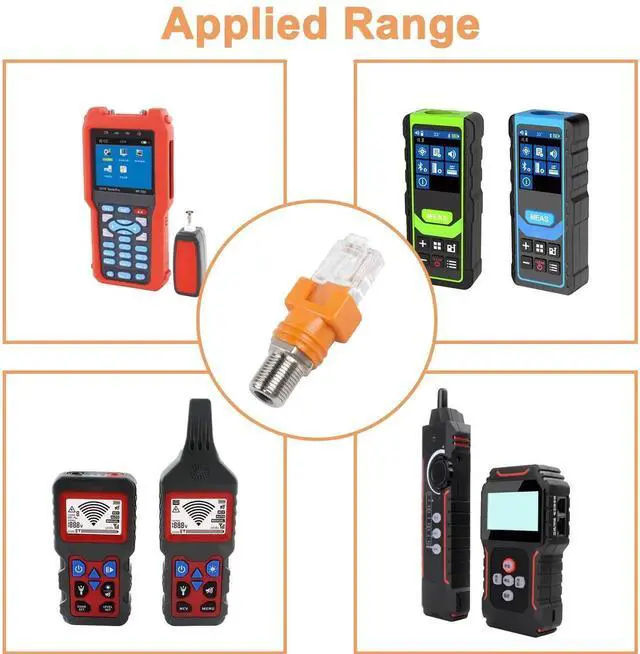Alt view image 2 of 7 - RF to RJ45 Converter, Coaxial to Ethernet Adapter F Female to RJ45 Male Barrel Coax Couplers Straight Connector for Line Tester (4PCS)