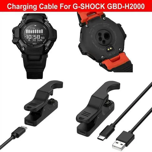 Alt view image 4 of 4 - JAENFONG  USB Charging Cable Watch Charging Holder Sports Watch Charging Cord Wire for Ca Sio G SHOCK GBD-H2000 Charging