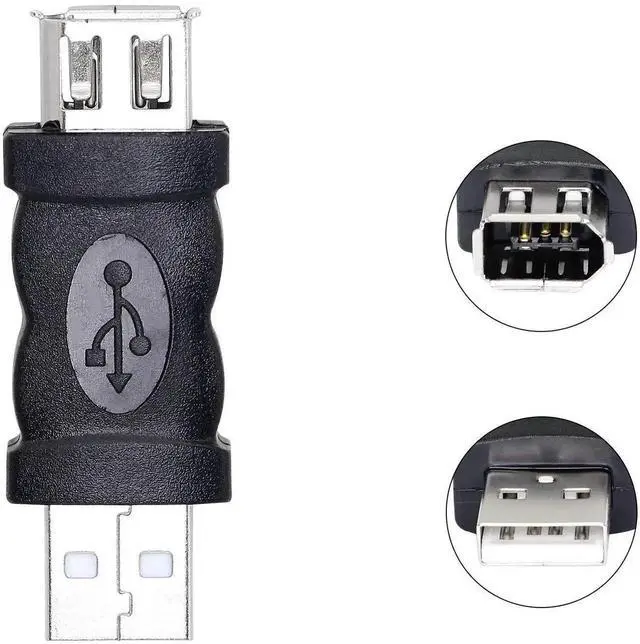 Alt view image 5 of 6 - JAENFONG Firewire IEEE 1394 6 Pin Female to USB Male Adapter Convertor for Printer, Digital Camera, PDA, Scanner, Hard Disk
