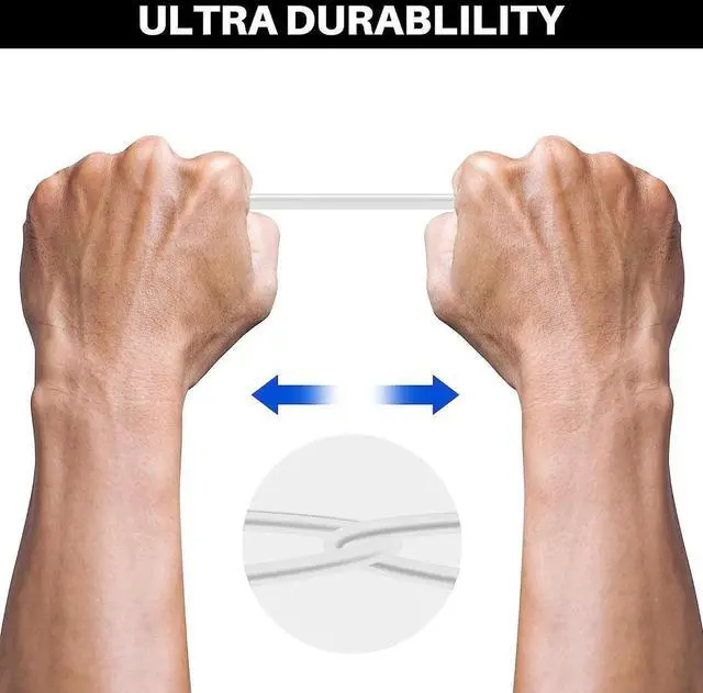 Alt view image 5 of 6 - Cat 6 Ethernet Cable 100 Feet, Cat 6 Internet Cable, Cat6 Patch Cable, Network, LAN, Snagless RJ45 Cord, Supports Cat6/ Cat5e/ Cat5, White Cable (with 15 Cable Ties and a RJ45 Coupler)