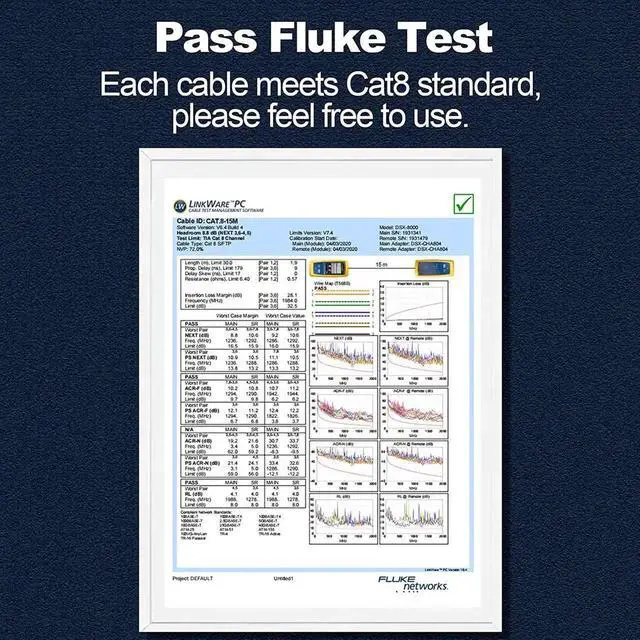 Alt view image 6 of 6 - Cat8 Ethernet Cable 50Ft S/FTP Outdoor&Indoor Heavy Duty High Speed Cat8 LAN Network Cable 40Gbps 2000Mhz with Gold Plated RJ45 Connector Weatherproof Resistant for PC