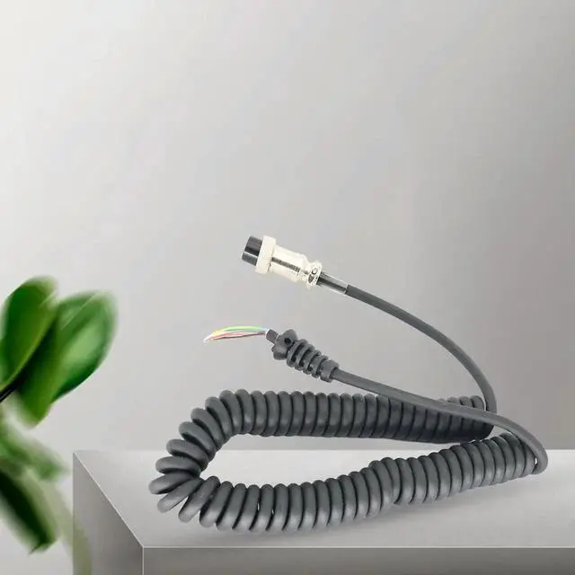 Alt view image 3 of 3 - JAENFONG HM-36 Handheld Speaker Mic Micorphone Cable 8 Pins Speaker Spring Cord Talkie Walkie Telephone Spring Line for ICOM IC-449C 229C