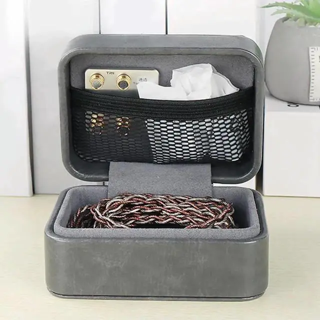 Alt view image 2 of 3 - JAENFONG Earphone Carrying Case Holder Automatic Magnetic Closure Mini Bag Waterproof for Wired Earbuds USB Cable Wall Charger