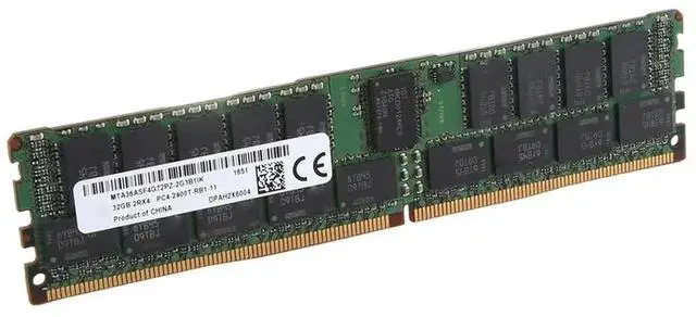 Alt view image 2 of 4 - JAENFONG For MT 32GB DDR4 RECC RAM For X99 2400Mhz PC4-19200 288PIN 2Rx4 RECC Memory RAM 1.2V REG ECC RAM