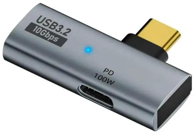 Main image of JAENFONG 2 in 1 USB Type C Hub Adapter to USB3.0 female + Type C female 100W PD Charging Port 10Gbps OTG for MacBook Pro Laptop