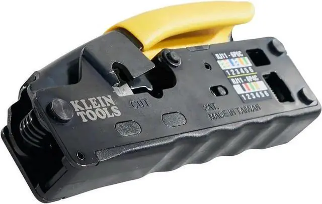 Alt view image 5 of 5 - Klein Tools VDV226-107 Compact Ratcheting Modular Data Cable Crimper / Wire Stripper / Wire Cutter, CAT6, CAT5, CAT3, Flat-Satin Voice Cable