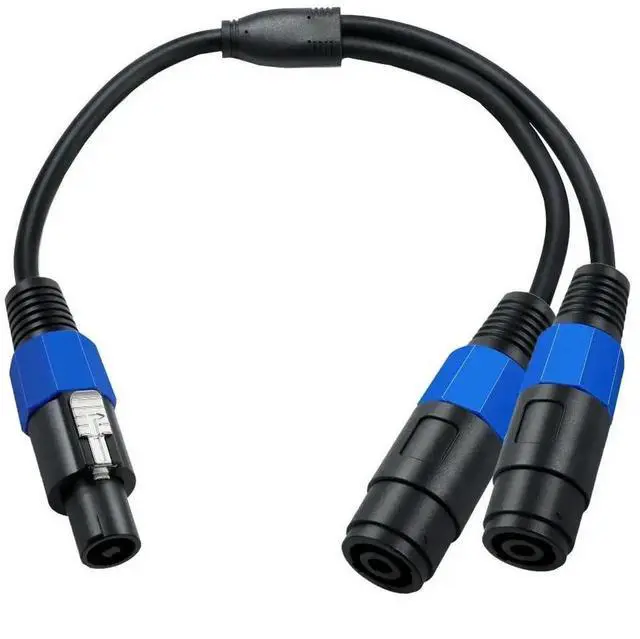 Alt view image 2 of 3 - JAENFONG Speakon Splitter Cable,1 Male to 2 Female XLR Y Splitter Speakon Splitter Cable Speakon 1-Male to 2-Female1Pack