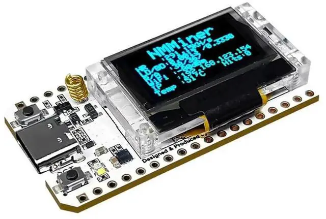 Alt view image 2 of 7 - JAENFONG NerdMiner Solo Lottery Miner 290KH/S LoRa 32 V3 USB High Performance Win BTC with Low Power Consumption BLE Connect