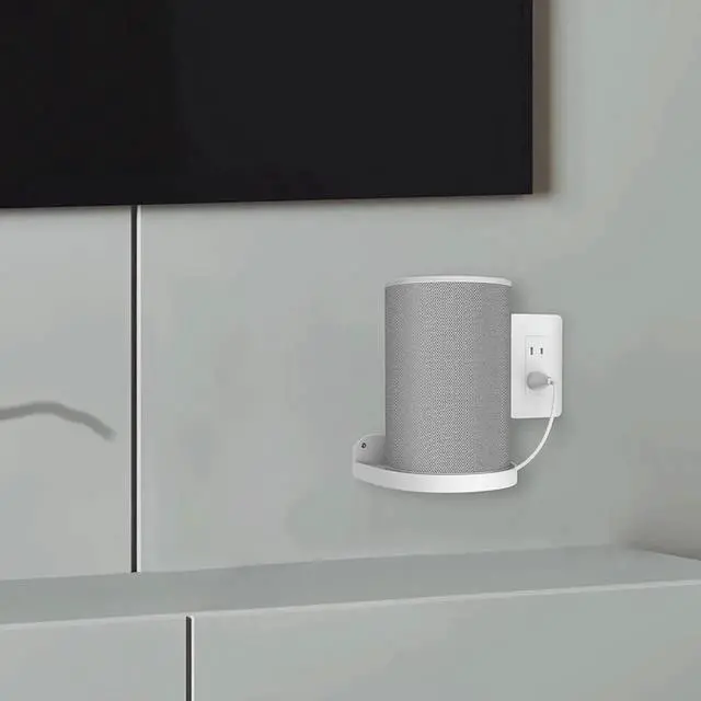 Alt view image 2 of 3 - JAENFONG Speaker Stand Reserved Charging Port Speaker Mounting Brackets Built-in Cable Management Compatible with Sonos Era 100