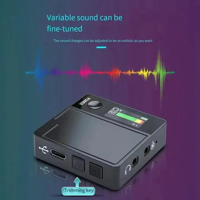Alt view image 2 of 4 - JAENFONG A9 Live Sound Card Voice Changer Voice Changer 11 Sound Effects KTV Mode Male Voice to Female Voice Easy to Install