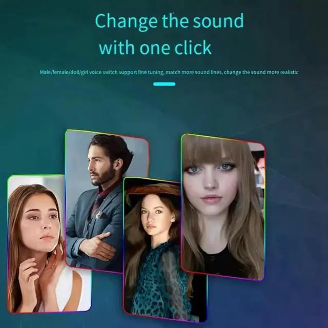 Alt view image 3 of 4 - JAENFONG A9 Live Sound Card Voice Changer Voice Changer 11 Sound Effects KTV Mode Male Voice to Female Voice Easy to Install