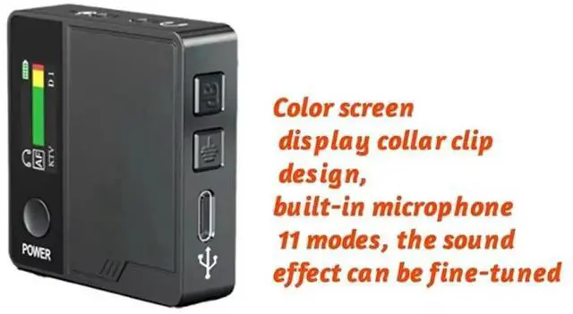 Alt view image 4 of 4 - JAENFONG A9 Live Sound Card Voice Changer Voice Changer 11 Sound Effects KTV Mode Male Voice to Female Voice Easy to Install