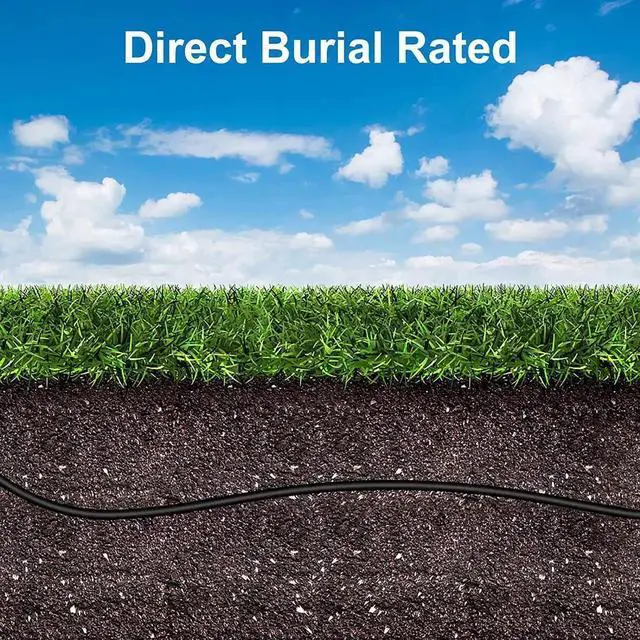 Alt view image 4 of 6 - Cat6 Outdoor Ethernet Cable 200FT, 24AWG CCA Patch Cord, UTP, Waterproof, Heavy Duty, Direct Burial, In-Ground, LLDPE UV Resistant, POE, Network, Internet, Cat 6 Cable with 25 Cable Ties - 200 Feet