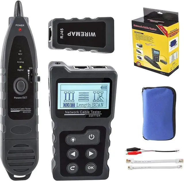 Main image of Advanced Network Cable Tester With PoE& NCV & Lamp For CAT5e/CAT6/CAT6a, Multifunction Wire Tracker Cable Tester For Tracker Underground Telephone Line Finder Home Repair
