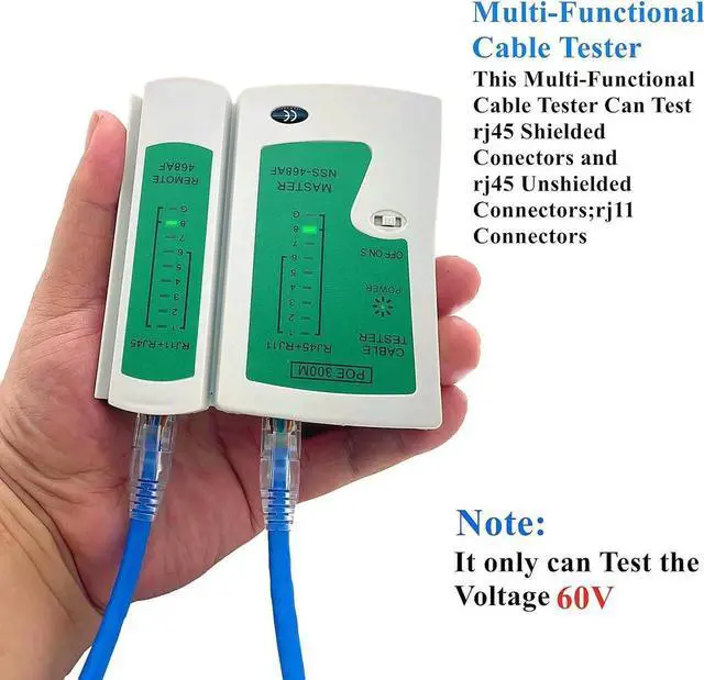 Alt view image 2 of 7 - Pass Through RJ45 Crimp Tool Kit Ethernet Crimper Cat6A Cat6 Cat5e Cat5 Crimping Tool Kit, Cat6 Crimping Tool 110 Punch Down Tool, Cable Tester, 30PCS Cat6 Pass Through Connectors