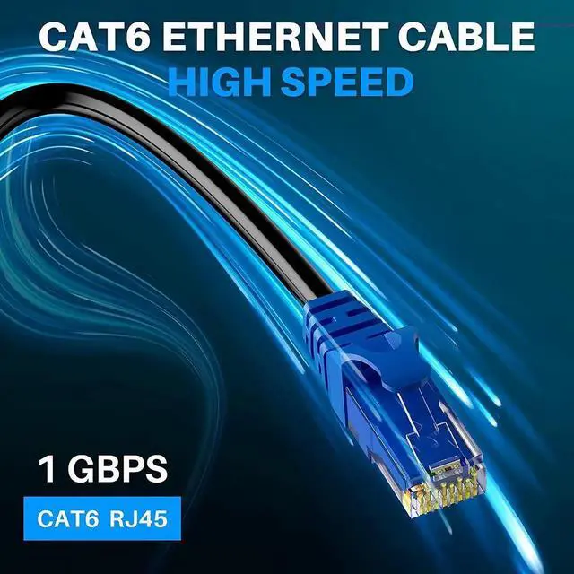 Alt view image 6 of 7 - Cat6 Outdoor Ethernet Cable 100 feet, Adoreen Heavy Duty Cord(from 25ft to 300ft) Waterproof and Direct Burial & Indoor,POE,Cat 6 Cat5e Cat5 Network Internet RJ45 LAN,UV PE Jacket with 15 Ties (30.5m)
