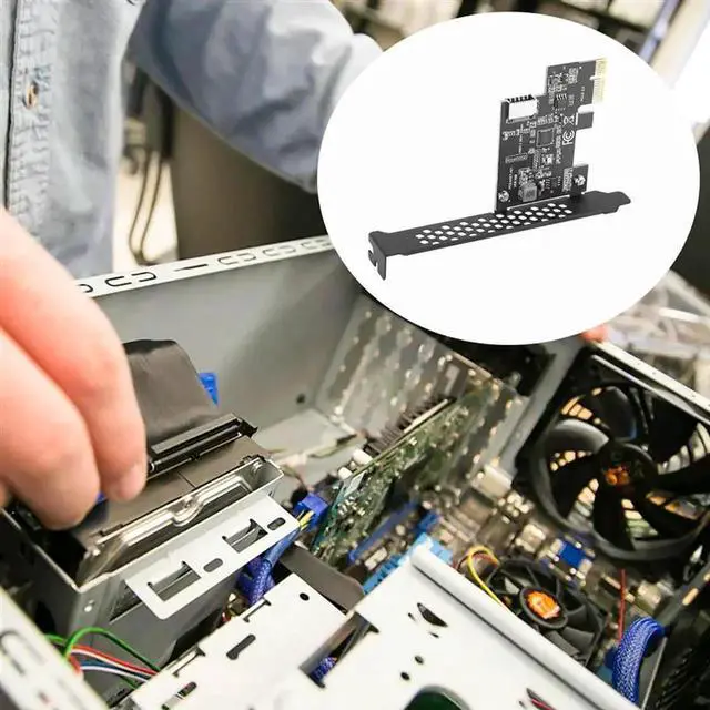 Alt view image 2 of 4 - JAENFONG PCI Express 2.0 X1 USB 3.2 Gen1 TYPE-E Add On Card Pcie Front Type-C Adapter Riser USB3.1 Gen1 A-KEY 5Gb Expansion Card