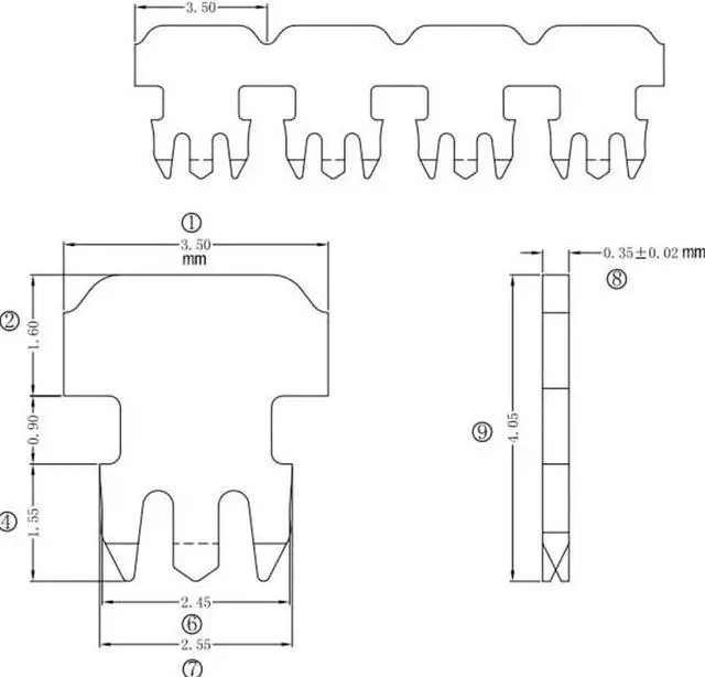 Alt view image 3 of 7 - Cat5e Pass Through RJ45 Connectors,100-PACK Cat5 Ends/Cat 5 Connector/Cat 5e RJ45 Modular Plugs(3-Prong Gold Plated 15),UTP Network Plug for Solid Strand Cable
