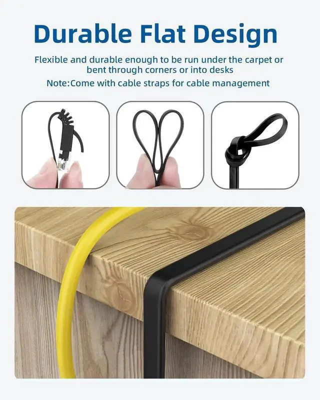 Alt view image 2 of 7 - Cat 6 Ethernet Cable 1.5ft 12Pack - 3ft 5ft 7ft 10ft 15ft Lengths for Selection, Snagless 1000Mbp/s High Speed Cat6 Ethernet Cord, STP Shield Pure Copper, Outdoor & Indoor (1.5 Feet,12 Pack)