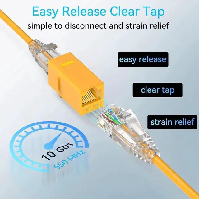 Alt view image 3 of 6 - Cat6a Patch Cables Slim 10ft (24 Pack), Flexible Cat6 Ethernet Patch Cable 10G 550MHZ, 28AWG Pure Copper Cat6 Patch Cable for Network Cabinet, Cat 6 Patch Cable Orange