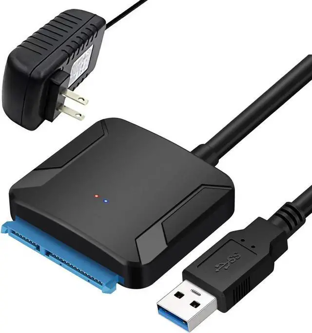 Main image of JAENFONG SATA to USB Adapter  USB 3.0 to 2.5"/3.5" SATA III Hard Drive Adapter with UASP, Includes 12V 2A Power Supply for SSD/HDD External Transfer