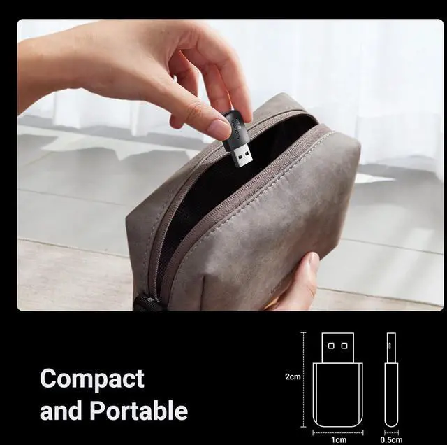 Alt view image 6 of 7 - UGREEN WiFi Adapter for Desktop PC, AX900 USB WiFi 6 Adapter with 5GHz/2.4GHz Dual Band, Built-in Driver for Windows 10/11