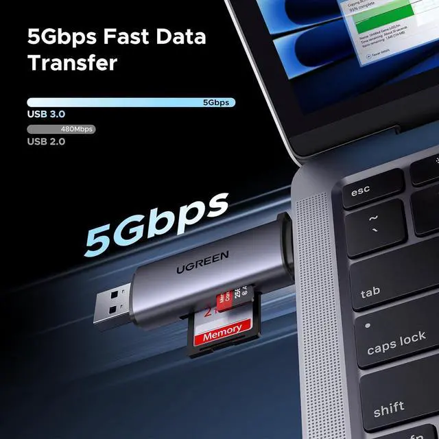 Alt view image 5 of 7 - UGREEN SD Card Reader USB C, USB 3.0 Micro SD Card Reader 2 in 1 Memory Card Reader for MicroSD SDHC SDXC Compatible with PC Computer MacBook Laptop iPad iPhone 17 16 15 Pro/Pro Max