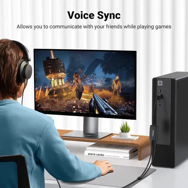 Alt view image 7 of 7 - UGREEN USB to Audio Jack Sound Card Adapter with Dual TRS 3-Pole 3.5mm Headphone and Microphone USB to Aux 3.5mm External Audio Converter for Windows Mac Linux PC Laptops Desktops PS5 Switch 2