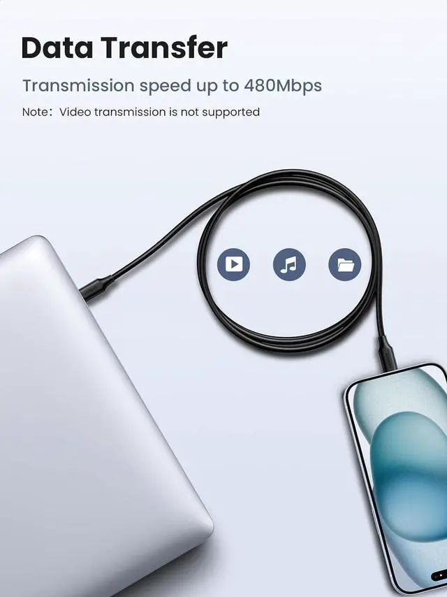 Alt view image 7 of 7 - UGREEN 100W 3-Pack USB C Cable, Fast Charging USB-C Charger Cable Compatible with iPhone 17/17 Plus/17 Pro/17 Pro Max/16, MacBook Pro 2022, iPad Pro 2022, Galaxy S25/S24 Ultra, Pixel, 6.6FT