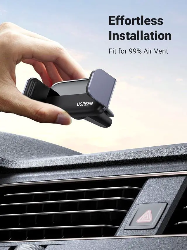 Alt view image 7 of 7 - UGREEN Car Vent Phone Mount Air Vent Clip Phone Holder Car Mount Mini Size Compatible with iPhone 17 16 15 14 13 12 Pro Max Mini Plus, iPhone 11 SE XS XR 8 7 6 6S Smartphone