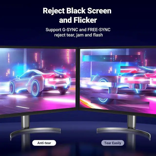 Alt view image 3 of 7 - UGREEN VESA Certified 8K DisplayPort Cable 10FT, DP 1.4 Display Port Cable Cord Support 8K@60Hz, 4K@240Hz, FreeSync, G-Sync, HDR, 32.4Gbps for HDTVs, Displays, Monitors, Graphics, PC