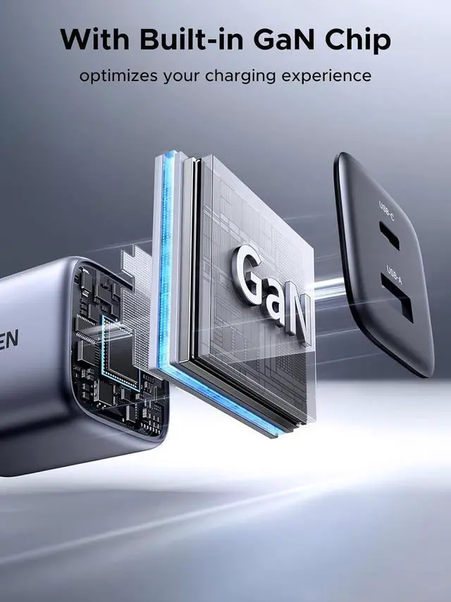 Alt view image 3 of 7 - UGREEN 35W USB C Charger for iPhone 17 Fast Charging, Nexode 2-Ports GaN Foldable PPS Compact Fast Wall Charger Block for iPhone 17/16/15, Galaxy S25/S24/S23, Pixel 10/9/8, iPad, MacBook, Steam Deck