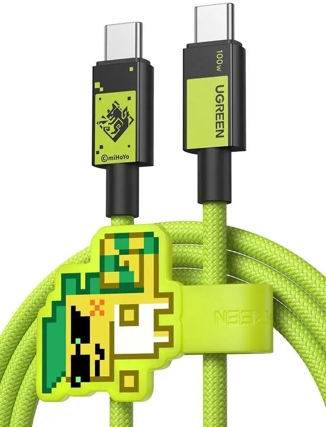 Main image of UGREEN USB-C to USB-C Cable 100W Fast Charging, Genshin Impact Kinich-Themed Design, Compatible with iPhone 16/16 Pro/16 Pro Max, MacBook Pro/Air, Galaxy S25/S24, iPad Pro/Air, Pixel 8 (3.3ft)
