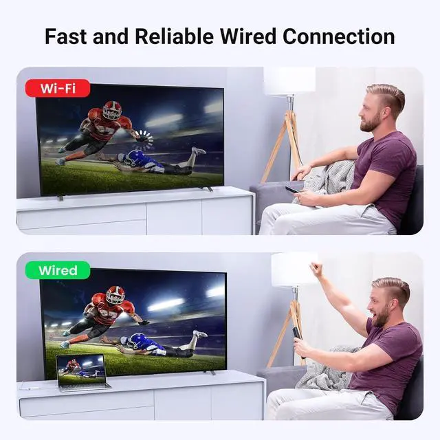 Alt view image 3 of 7 - UGREEN USB-A to Ethernet Adapter, 10/100 Mbps Network Adapter, RJ45 Wired LAN Internet Adapter for Laptop PC Compatible with Nintendo Switch MacBook Chromebook Surface Windows MacOS Linux White