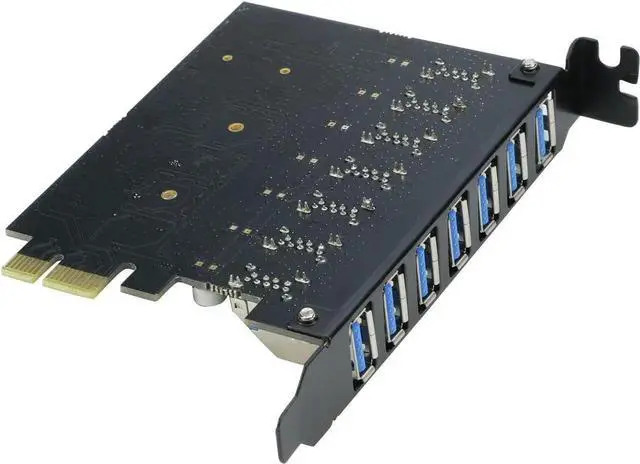 Alt view image 2 of 7 - JAENFONG USB 3.0 PCI-e Expansion Card 7Port, RIITOP PCI-e x1 to USB 3.0 HUB Adapter 5Gbps (No Power Need)