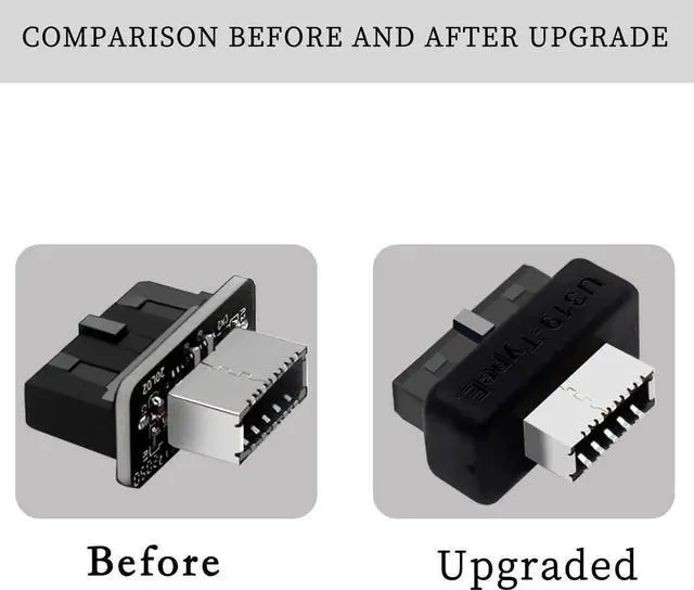 Alt view image 4 of 7 - JAENFONG PH73S+ USB Front Panel Adapter 10Gbps Type-E USB 3.0 Front 19PIN to 3.1 USB C Header Support for Motherboard with USB 3.0 USB3.1 19PIN Interface