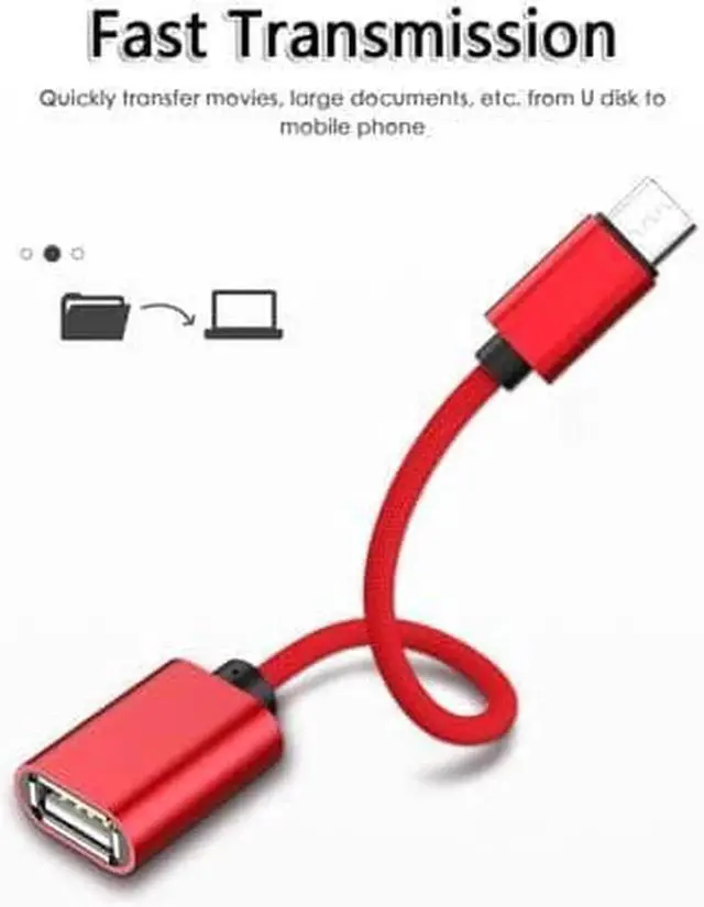 Alt view image 3 of 6 - JAENFONG Micro USB Male To OTG Adapter Cable USB OTG Adapter Cable USB Female To Micro USB Male Converter Otg Adapter Cable
