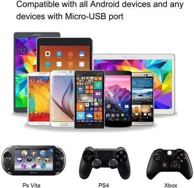 Alt view image 5 of 6 - JAENFONG Micro USB Cable 10ft 3Pack by High Speed 2.0 USB A Male to Micro USB Sync Charging Nylon Braided Cable for Android Phone Charger Cable Tablets Wall and Car Charger Connection