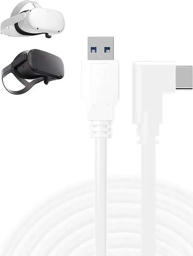 Main image of JAENFONG for Oculus Quest 2 VR Headset Link Cable 16ft, USB 3.0 to USB C High Speed Data Transfer & Fast Charging Cable, USB C 3.2 Gen 1 Extension Cable for VR Headset and Gaming PC (16feet, 5M)