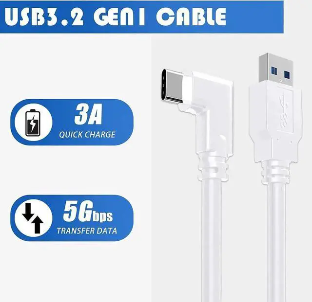 Alt view image 5 of 7 - JAENFONG for Oculus Quest 2 VR Headset Link Cable 16ft, USB 3.0 to USB C High Speed Data Transfer & Fast Charging Cable, USB C 3.2 Gen 1 Extension Cable for VR Headset and Gaming PC (16feet, 5M)