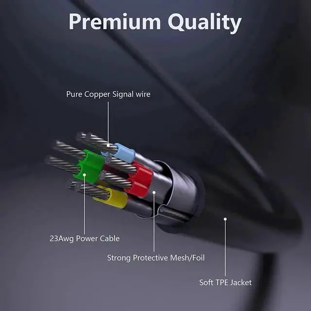Alt view image 4 of 7 - for Oculus Quest Link Cable 16ft/5M, Oculus Link Cable, 90 Degree Angled High Speed Data Transfer Fast Charging USB C Cable for Oculus Quest/VR Headset/Gaming PC, Black Oculus Quest Link Cable 16feet