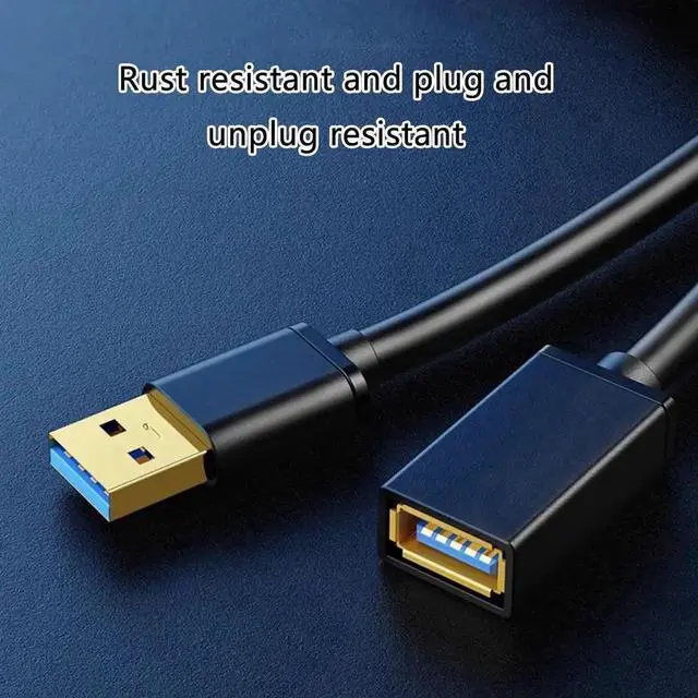 Alt view image 7 of 7 - JAENFONG USB Extension Cable,USB 3.0 5Gbps Type A Male to A Female Extension Cord for Data Transfer USB Flash Drive, Keyboard, Mouse, PlayStation, Xbox, VR, Card Reader, Printer