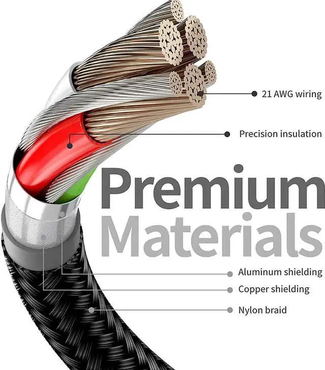 Alt view image 4 of 7 - VR Link Cable for O-culus/Me-ta Quest 3/3s/2/1 and PC/Steam VR, 20FT/6M Braided USB 3.2 A to C Compatible for O-culus Quest 3/2 Link Cable, High Speed PC Data Transfer, Fast Charging for VR Headset