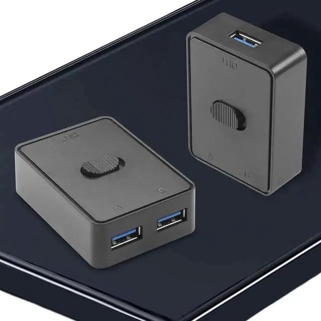 Alt view image 5 of 7 - JAENFONG USB3.0 Switch Selector, USB KVM Switcher Adapter, Bi-Directional USB Sharing Switch 2 in 1 Out/ 1 in 2 Out, 2 Port USB Switcher 2 Computers Share Keyboard Mouse Scanner Printer